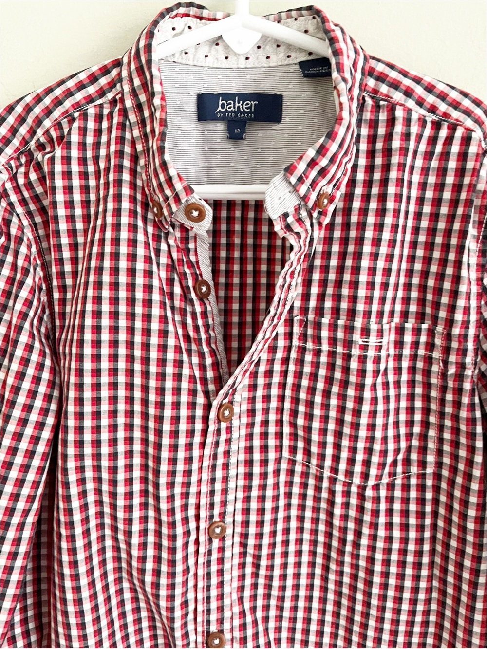 Baker by Ted Baker boys plaid button-down shirt